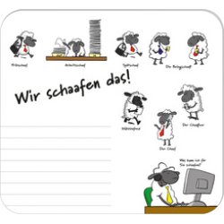 RNK Verlag Mousepad Block "Wir schaafen das!", 240 x 220 mm