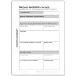 RNK Verlag Block "Nachweis der Notfallversorgung", DIN A5
