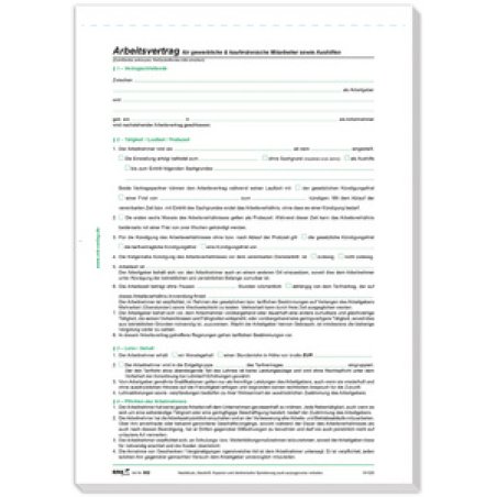 RNK Verlag Vordruck Arbeitsvertrag gewerblich/kaufmännisch