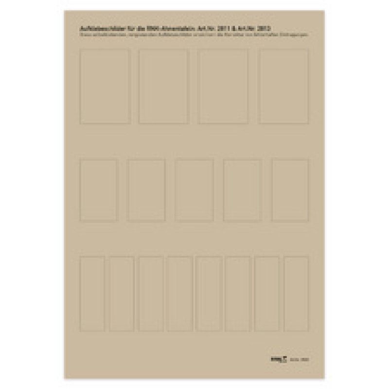 RNK Verlag Korrekturetiketten für Ahnentafel 2811 und 2813