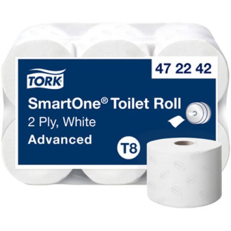 TORK Papier toilette grand rouleau SmartOne 2 couches, 207 m
