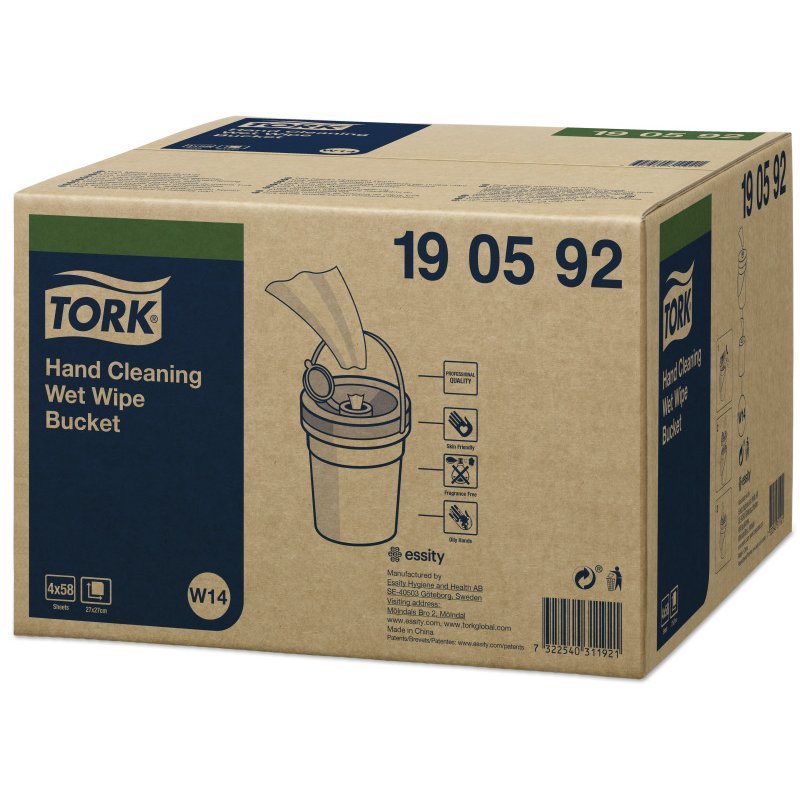 TORK Lingette humide pour les mains, dans un seau, 1 couche