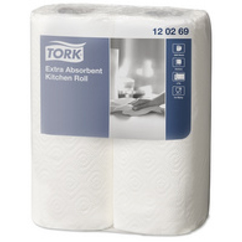 TORK Rouleau de papier essuie-tout, 2 couches, blanc