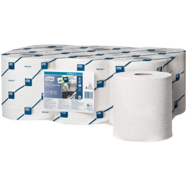 TORK Reflex Rouleau nettoyant multi-usage, 150,8 m, blanc