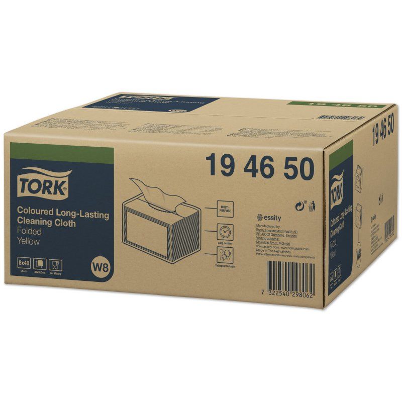 Tork 194650 cleaning cloth Paper Yellow 40 pc(s)