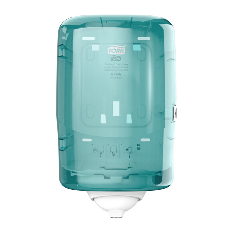 Tork 473167 distributeur de serviettes en papier Distributeur de papier-toilettes en rouleau Turquoise, Blanc
