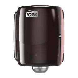 TORK Distributeur à dévidage central Maxi, rouge/noir