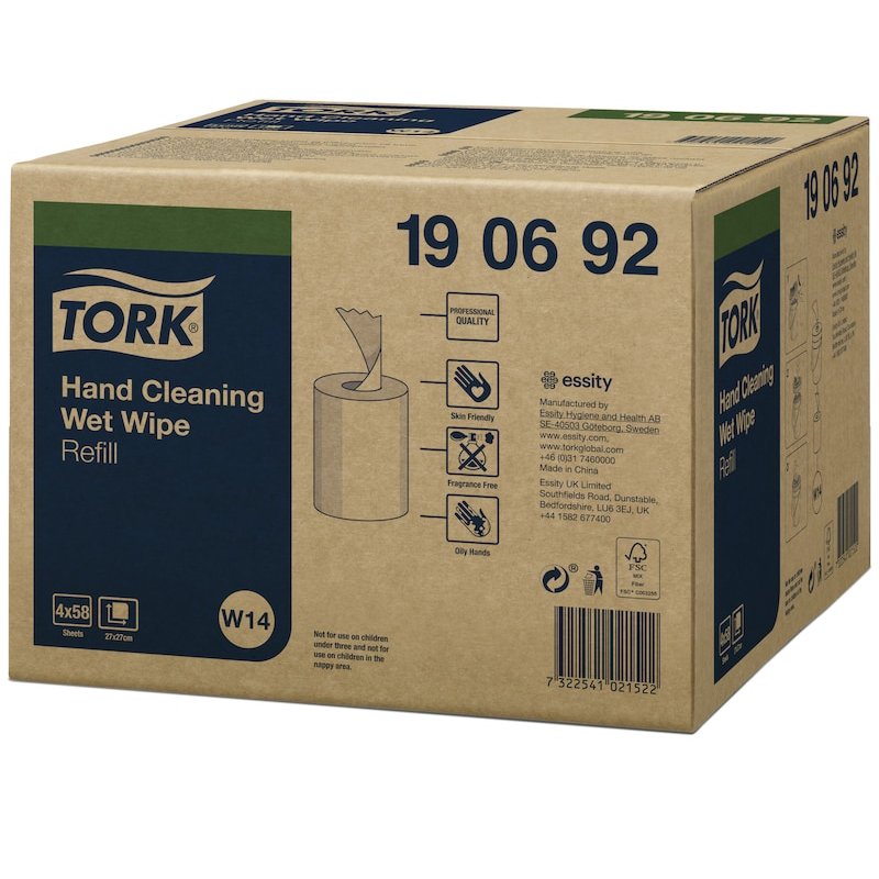 Tork 190692 disposable personal wipe 58 pc(s) Unisex 58 sheets