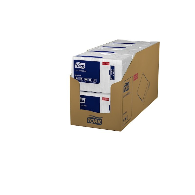 TORK Serviette Lunch, 325 x 325 mm, 1 couche, blanc