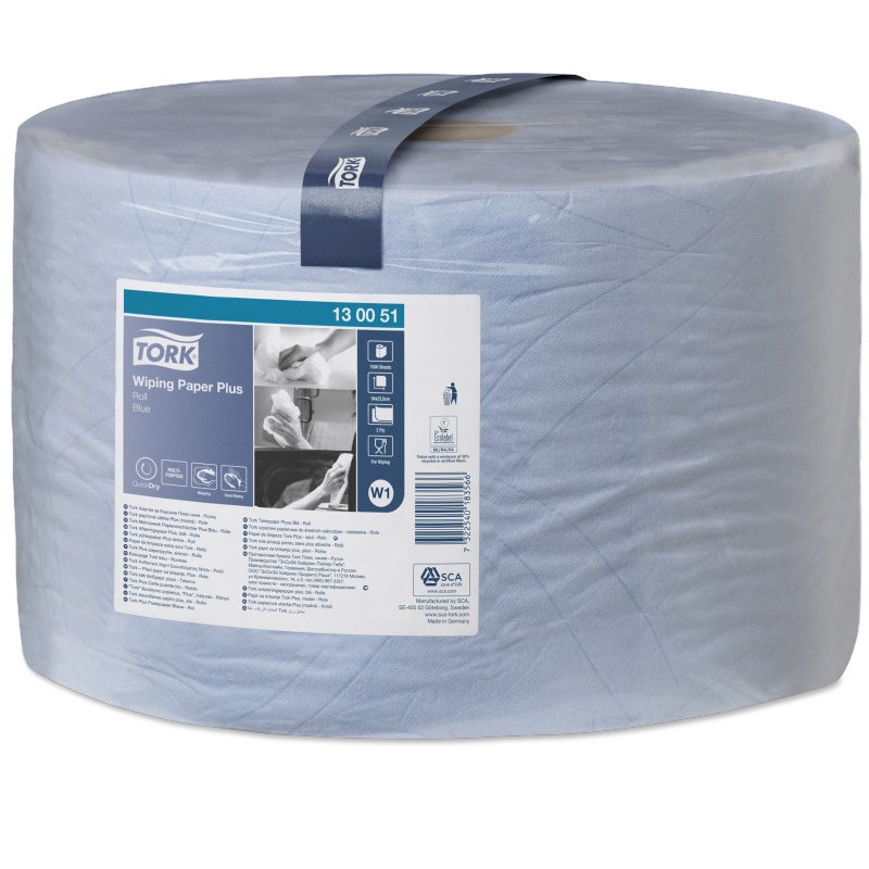 TORK Rouleau nettoyant multi-usage, 2 couches, 510 m, bleu