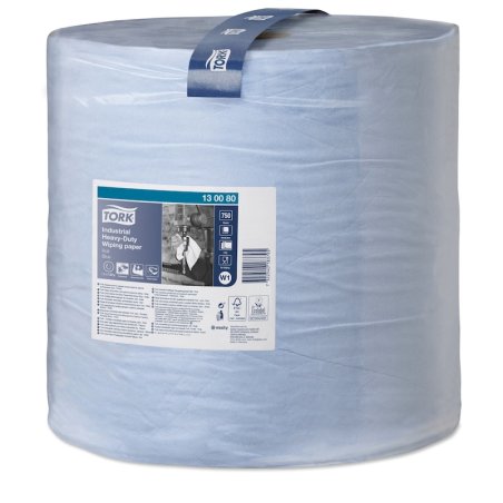 TORK Rouleau de papier nettoyant industriel, 255 m, bleu