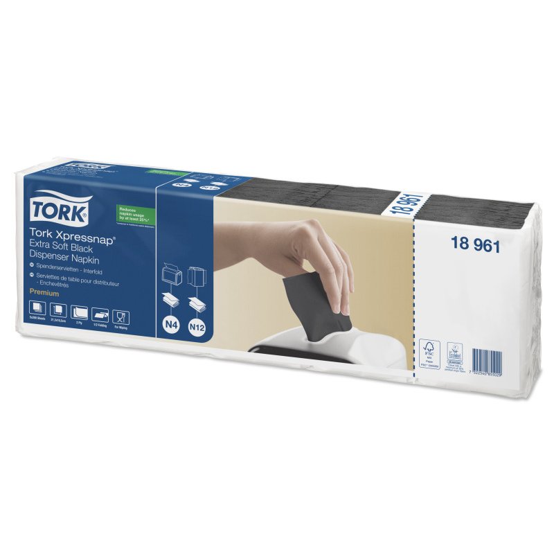TORK Xpressnap Serviette, 213 x 165 mm, noir