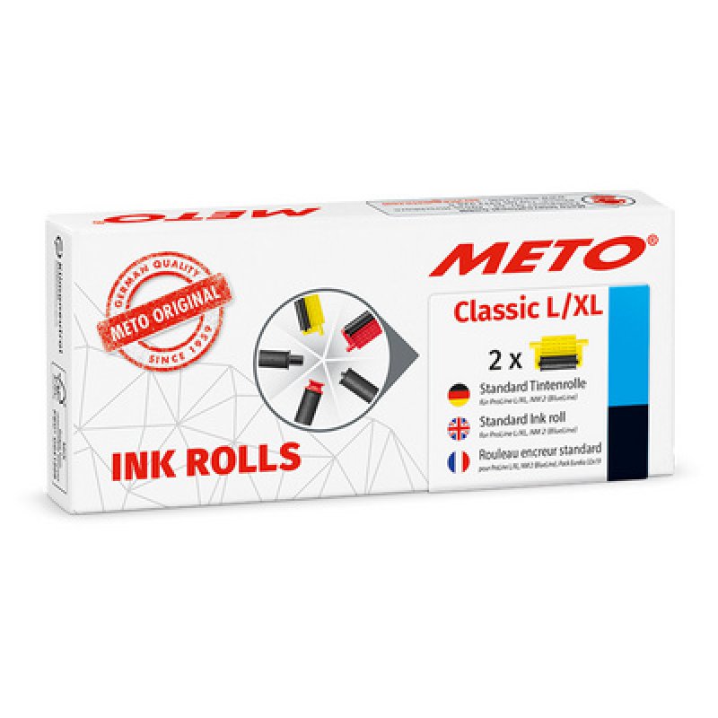 METO Rouleau d'encre pour étiqueteuse Classic L/XL, noir