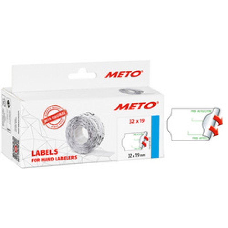 METO Étiquette pré-imprimée pour étiqueteuse, 22 x 16 mm