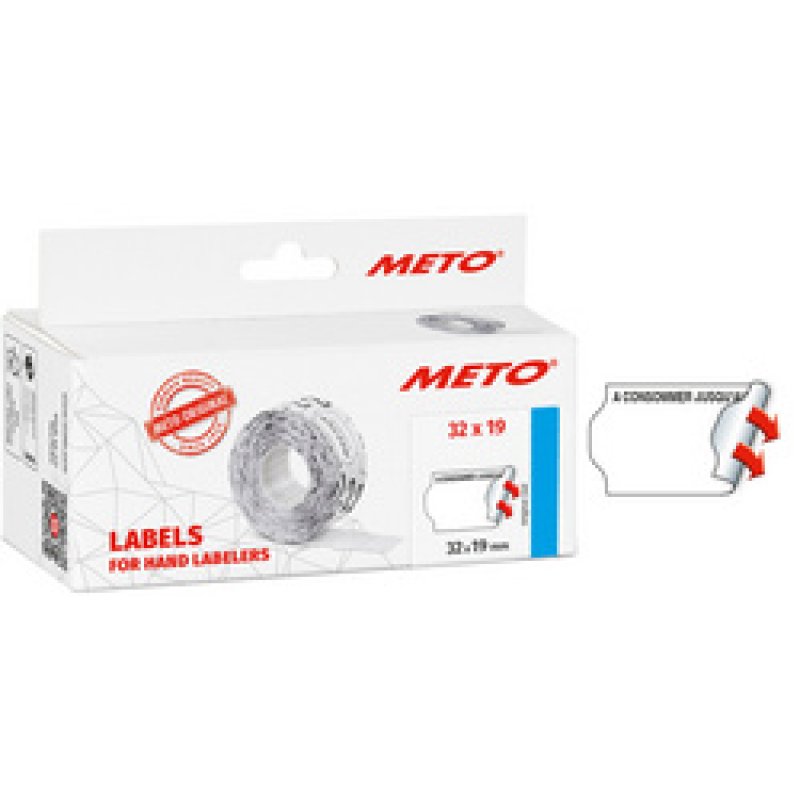 METO Étiquette pré-imprimée pour étiqueteuse, 22 x 16 mm