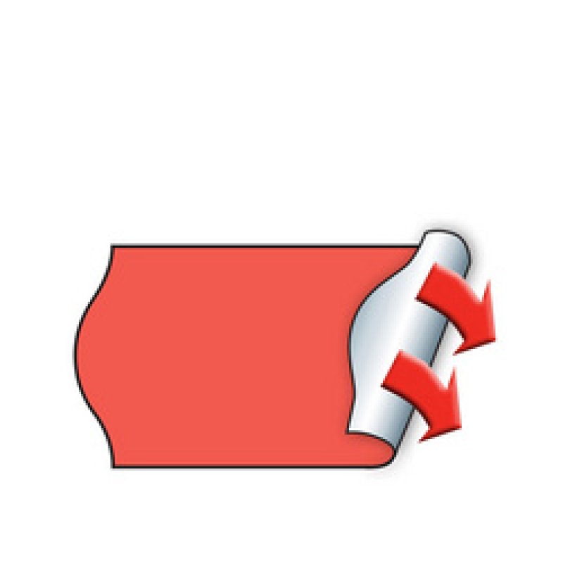 METO Étiquette pour étiqueteuse, 22 x 16 mm, rouge