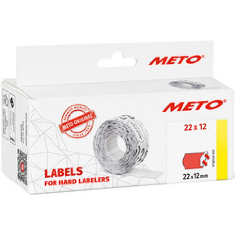 METO Étiquette pour étiqueteuse de prix, 26 x 12 mm, rouge