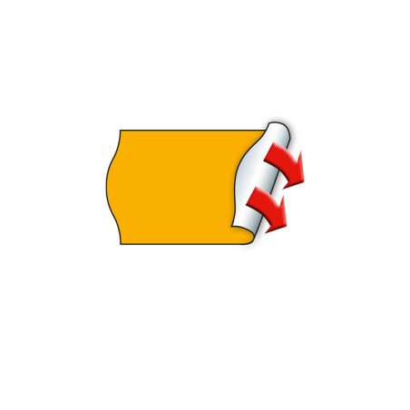 METO Étiquette pour étiqueteuse de prix, 26 x 16 mm, orange