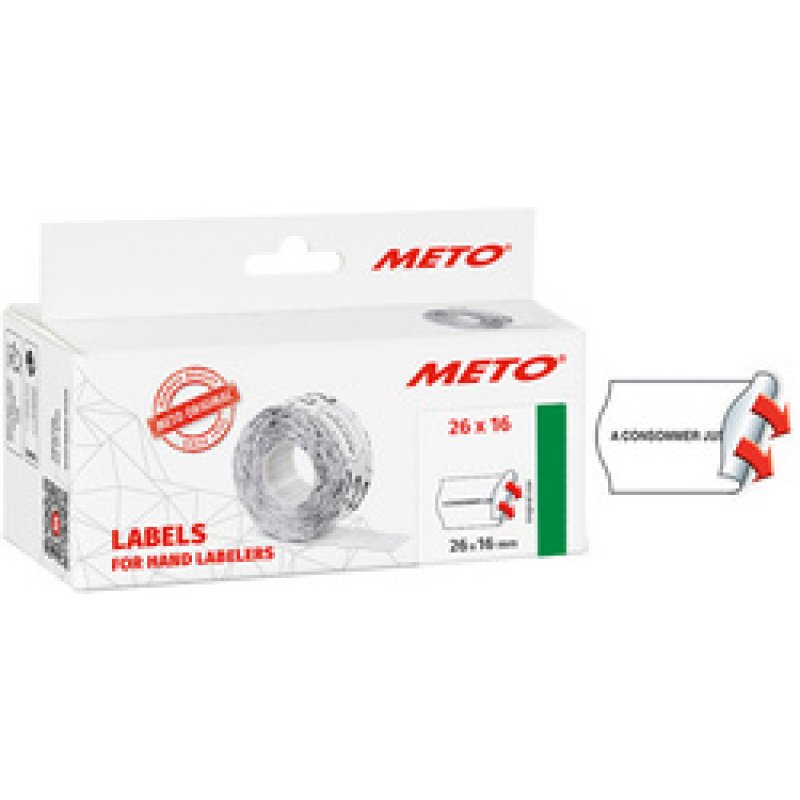 METO Étiquette pré-imprimée pour étiqueteuse, 32 x 19 mm