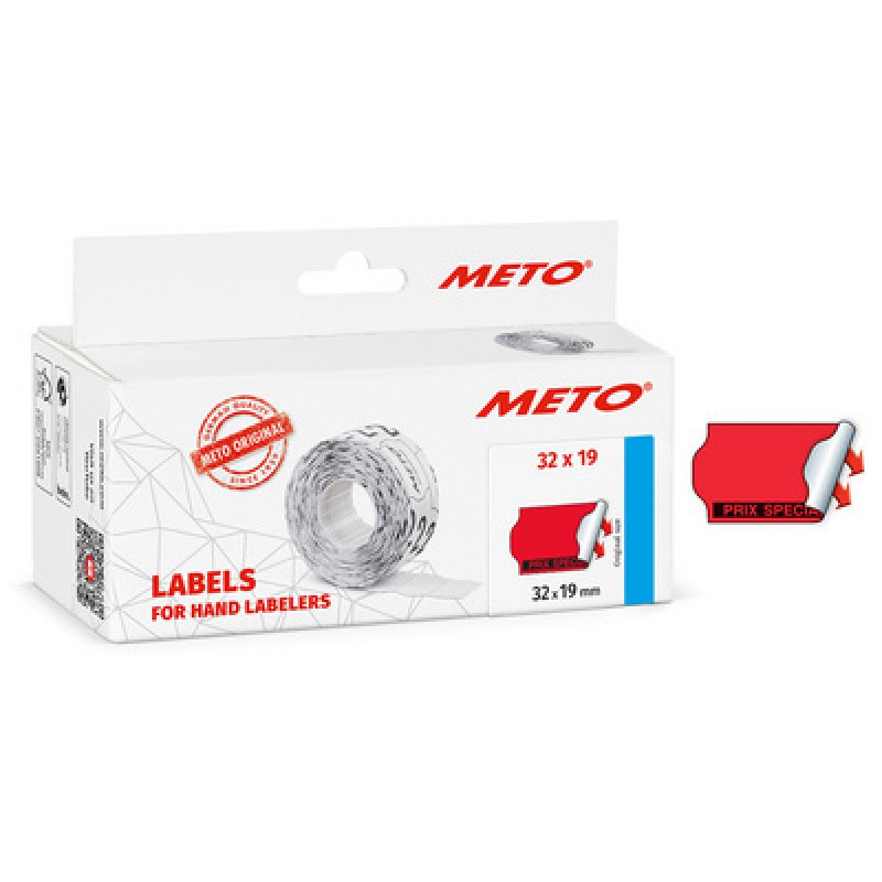 METO Étiquette pré-imprimée pour étiqueteuse, 32 x 19 mm