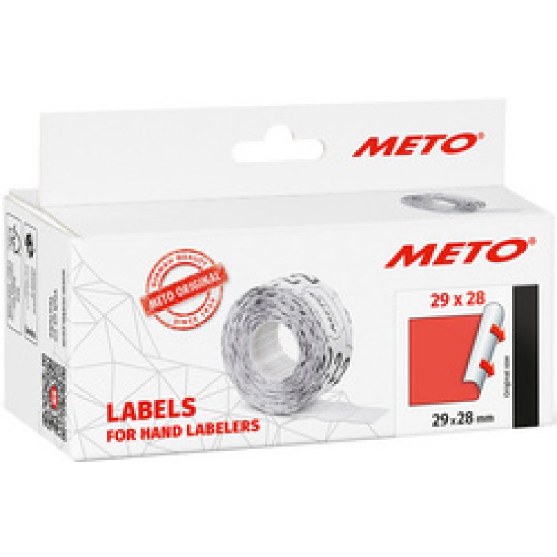 METO Étiquette pour étiqueteuse de prix, 29 x 28 mm, blanc