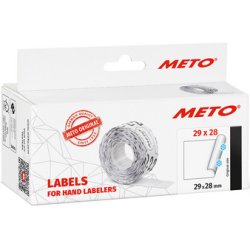 METO Étiquette pour étiqueteuse de prix, 29 x 28 mm, blanc