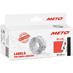 METO Étiquette pour étiqueteuse de prix, 29 x 28 mm, orange
