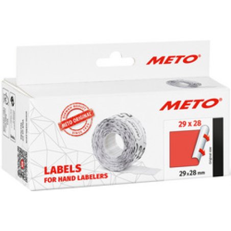METO Étiquette pour étiqueteuse de prix, 29 x 28 mm, orange