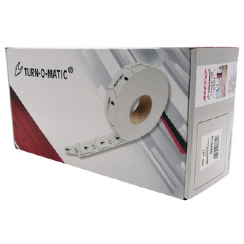 METO Tickets T90 pour distributeur Turn-O-Matic, blanc