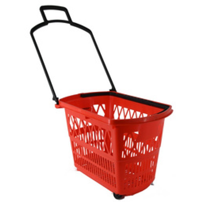 METO Panier à provisions avec poignées, 28 litres, rouge