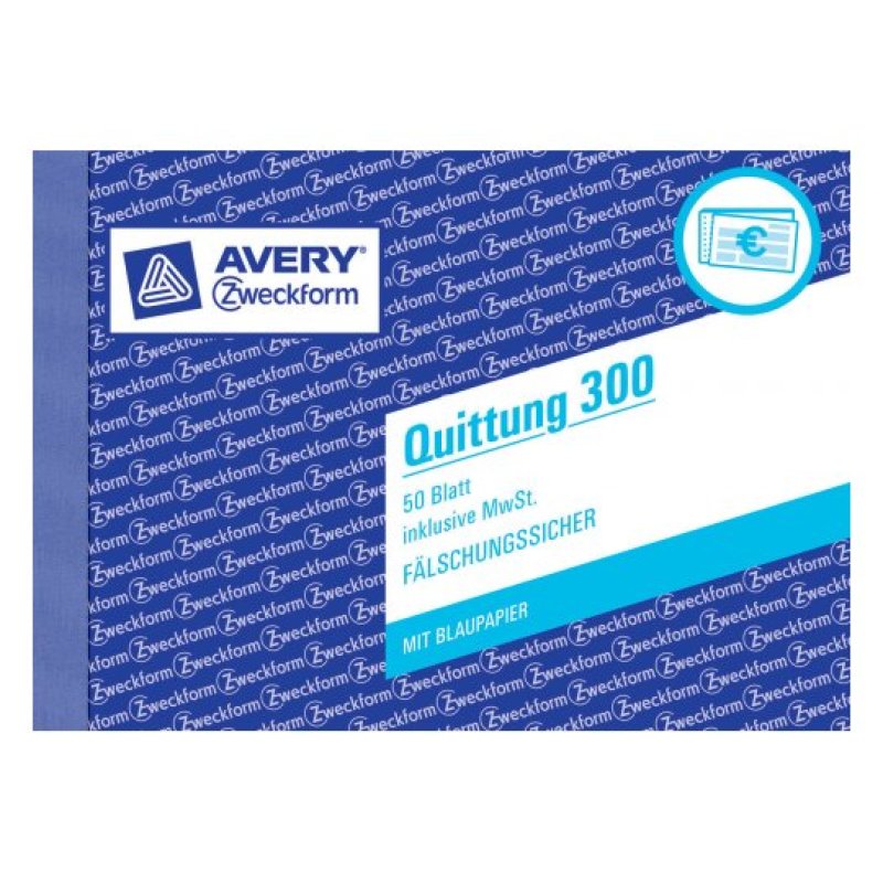 Avery 300 livre d'administration Bleu, Blanc