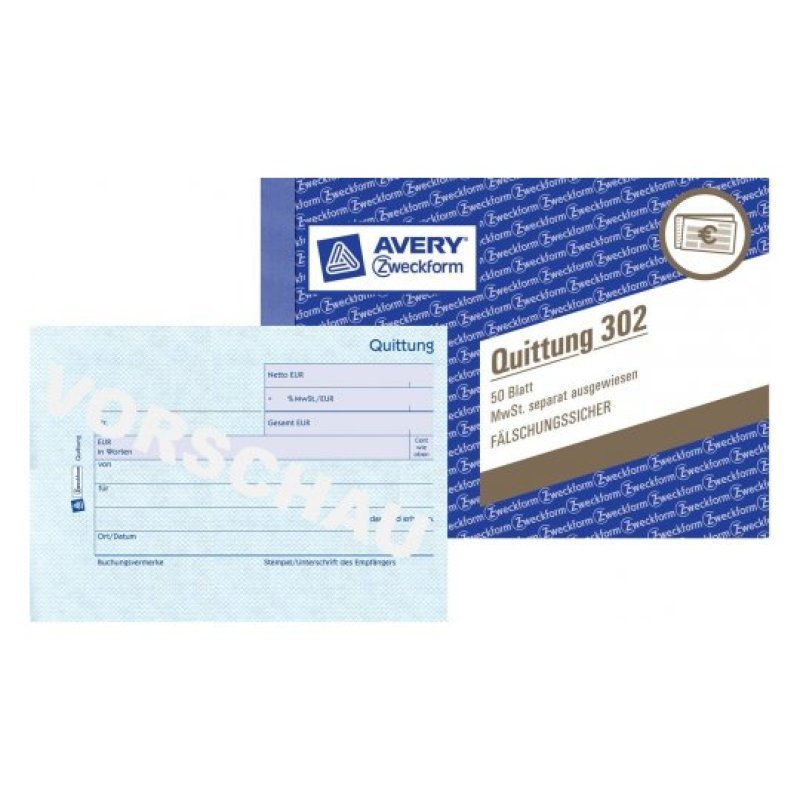 Avery 302 administration book Blue, White