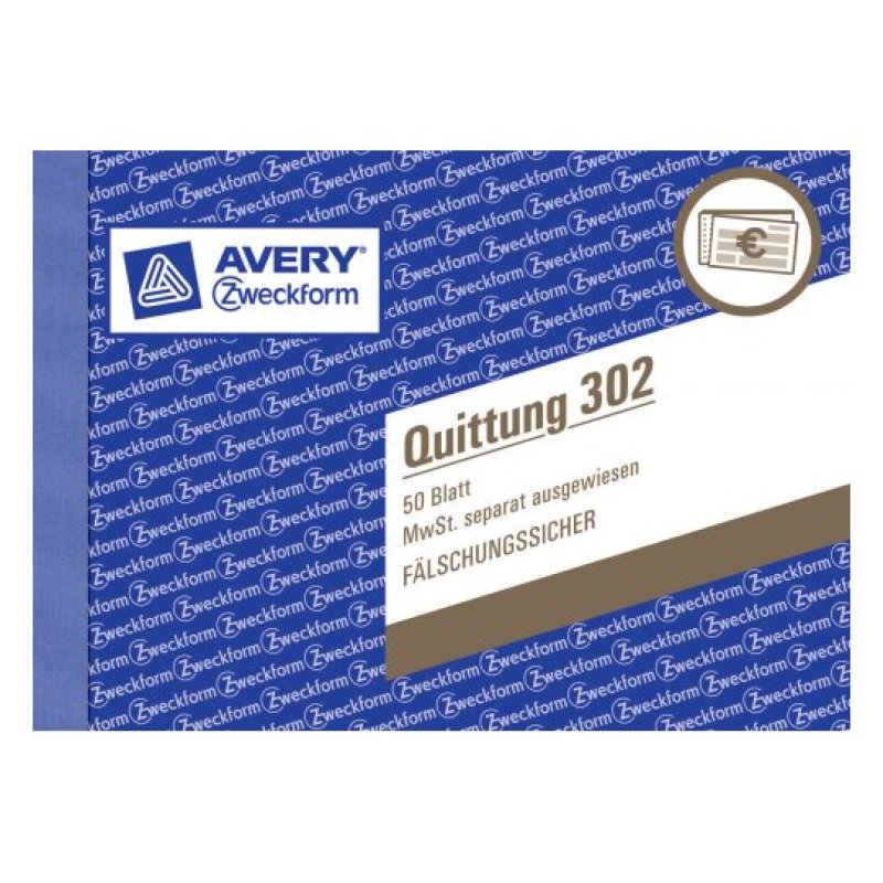 AVERY Zweckform Formularbuch "Quittung mit MWSt.-Nachweis"