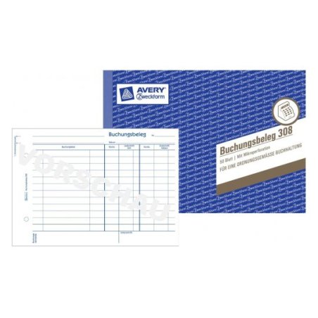 Avery 308 administration book Blue, White