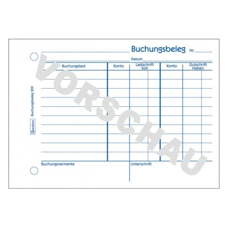 AVERY Zweckform Formularbuch "Buchungsbeleg", A6 quer
