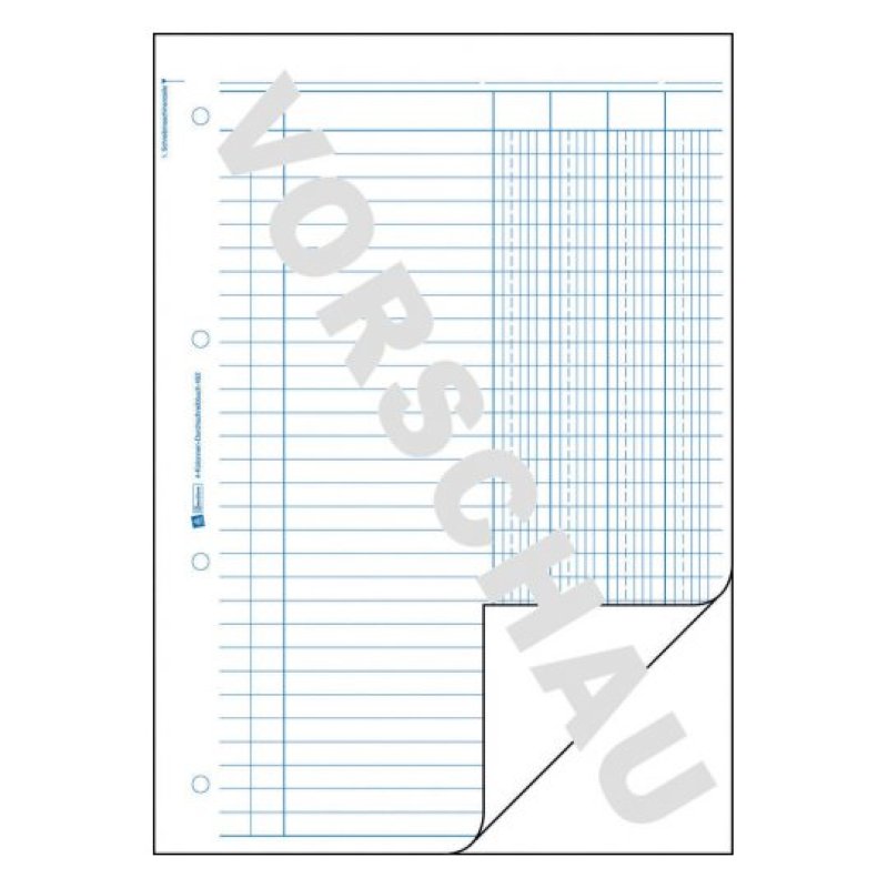 Avery 452 livre d'administration Bleu, Blanc