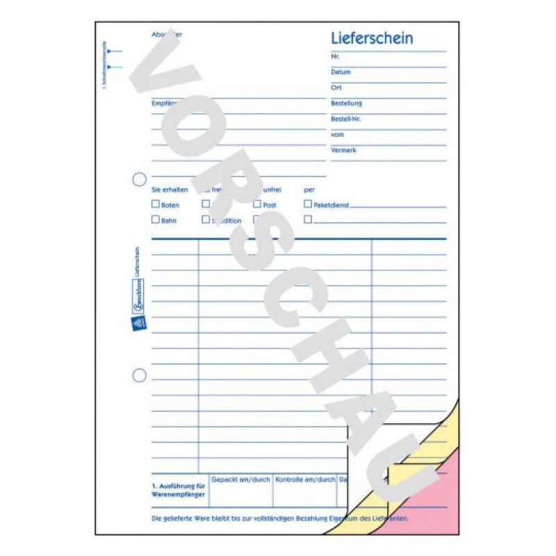 AVERY Zweckform Formularbuch "Liefer-/Empfangsschein", A5