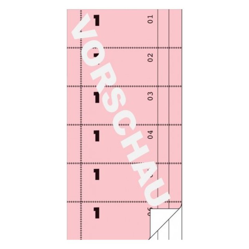 AVERY Zweckform Formularbuch "Bonbuch", 105 x 198 mm, rosa