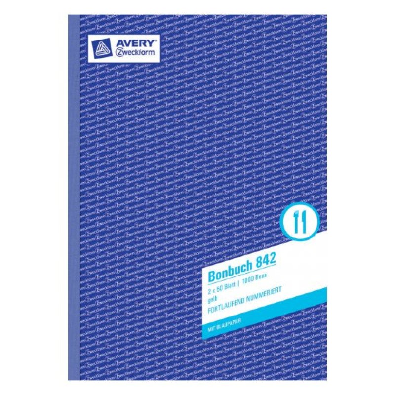 Avery 842 administration book Blue, Yellow