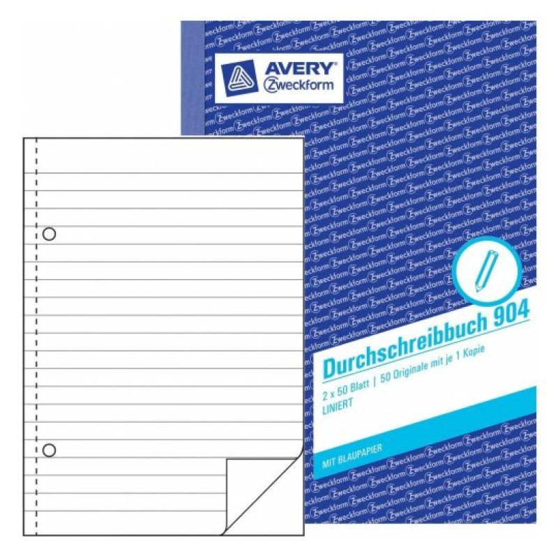 AVERY Zweckform Formularbuch "Durchschreibbuch", A5, liniert