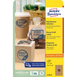 AVERY Zweckform Etiquette couleur Kraft, 210 x 297 mm
