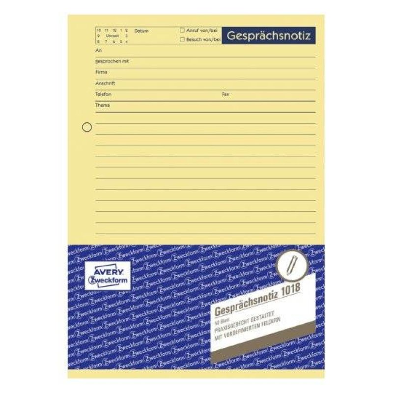 Avery 1018 non-adhesive label Yellow Rectangle