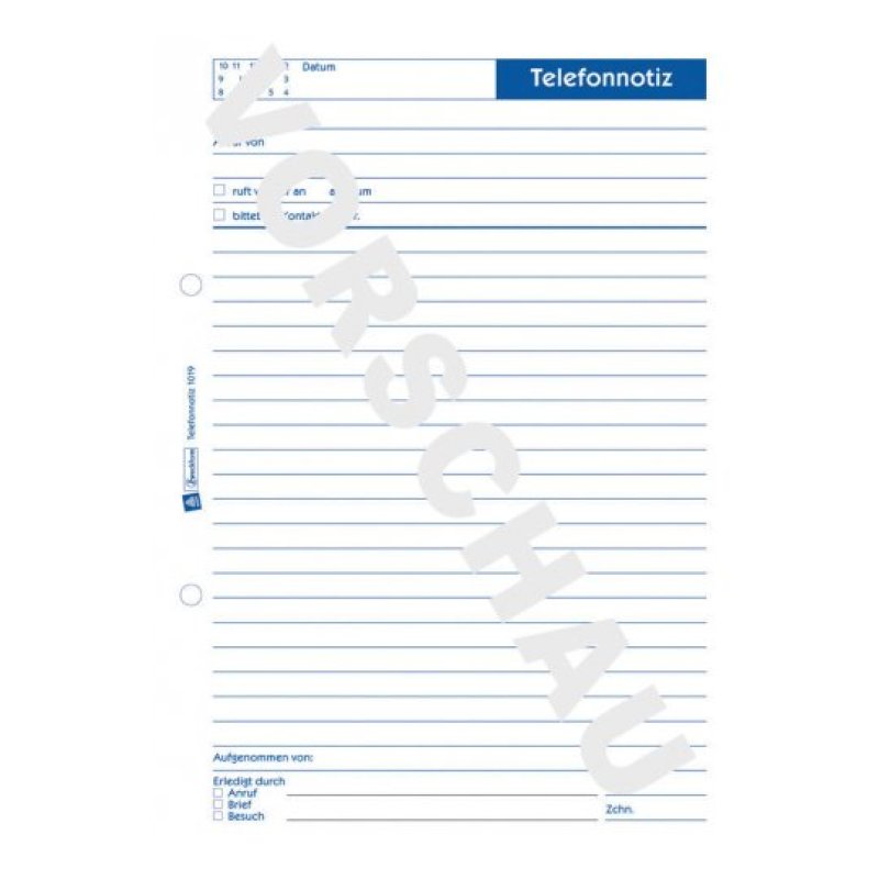 AVERY Zweckform Formularbuch "Telefonnotiz", A5, 50 Blatt
