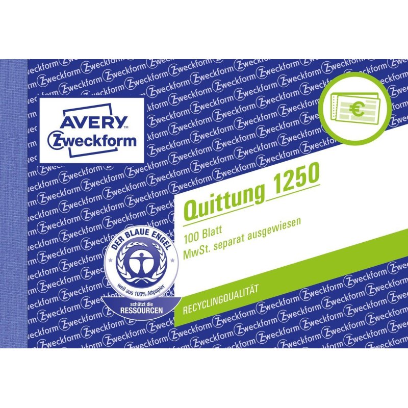 AVERY Zweckform Formularbuch "Quittung mit MwSt.-Nachweis"