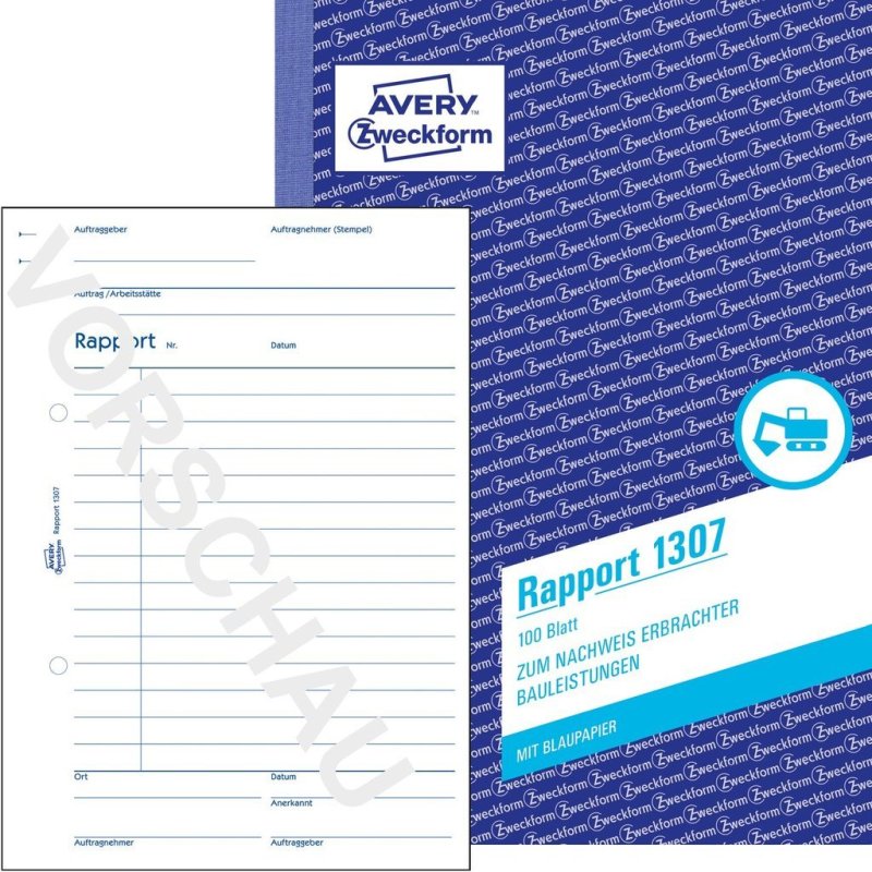 Avery 1307 formulaire et livre de comptabilité A5 100 pages