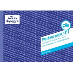 AVERY Zweckform Formularbuch "Wochenbericht", A5 quer