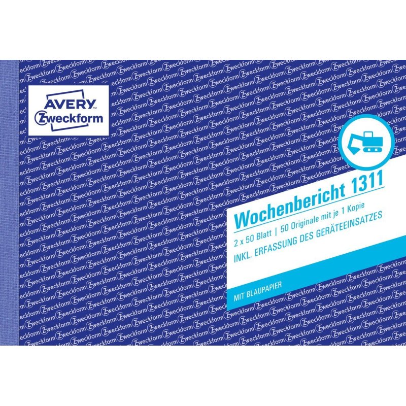 Avery 1311 formulaire et livre de comptabilité A5 50 pages
