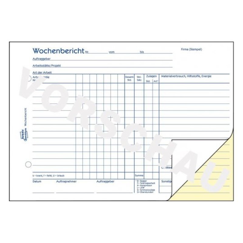 Avery 1311 accounting form/book A5 50 pages