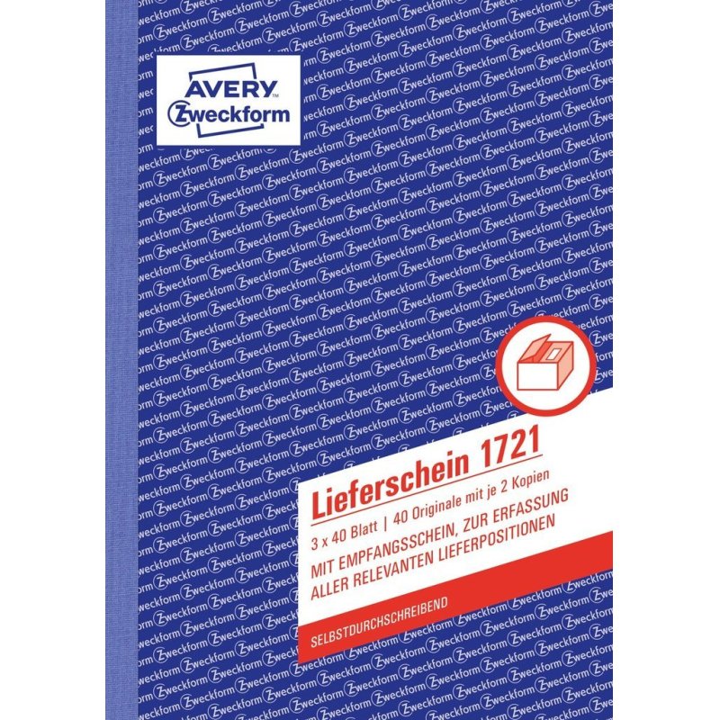 Avery 1721 accounting form/book A5 40 pages