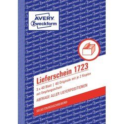 Avery 1723 accounting form/book A6 40 pages